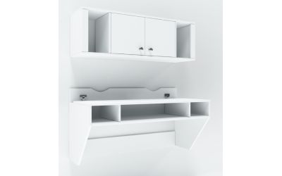 Навесной компьютерный стол ZEUS AirTable-II Kit WT (белый)